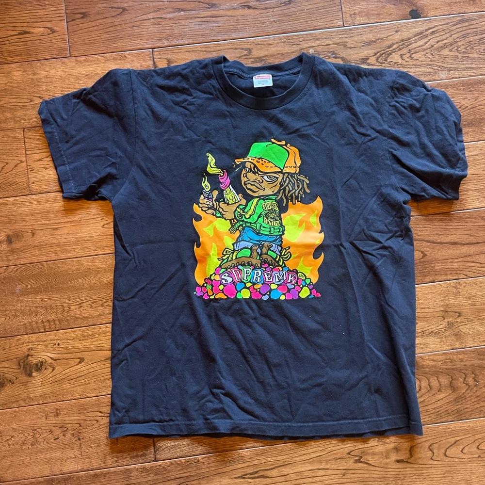 Supreme Molotov Cocktail T-Shirt with Neon Logo